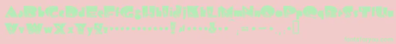 フォントBolddisplay19412k – ピンクの背景に緑の文字