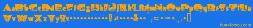 Lisätietoja Bolddisplay19412k-fontista Bolddisplay19412k-fontti – oranssit fontit sinisellä taustalla