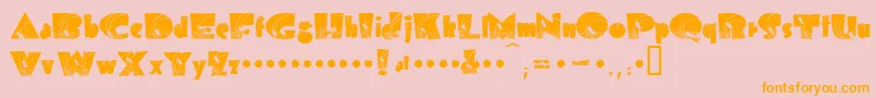 Bolddisplay19412k Font – Orange Fonts on Pink Background