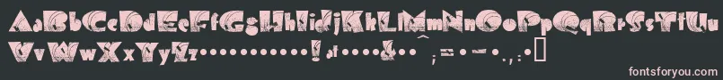 Bolddisplay19412k-Schriftart – Rosa Schriften auf schwarzem Hintergrund