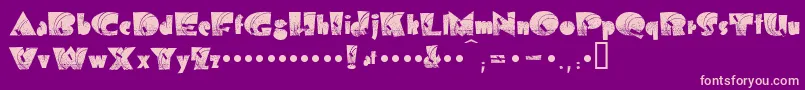 Bolddisplay19412k Font – Pink Fonts on Purple Background
