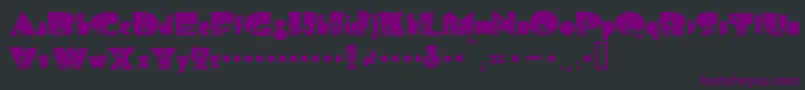 Weitere Informationen zur Bolddisplay19412k-Schriftart Bolddisplay19412k-Schriftart – Violette Schriften auf schwarzem Hintergrund