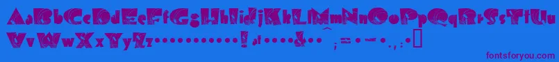 Bolddisplay19412k Font – Purple Fonts on Blue Background