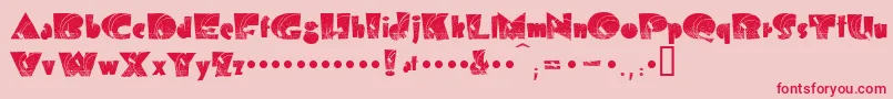 Шрифт Bolddisplay19412k – красные шрифты на розовом фоне