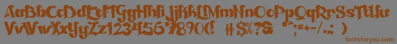 Шрифт Beckasin – коричневые шрифты на сером фоне