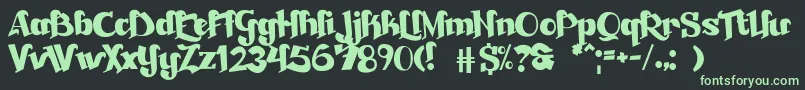 Beckasin Font – Green Fonts on Black Background