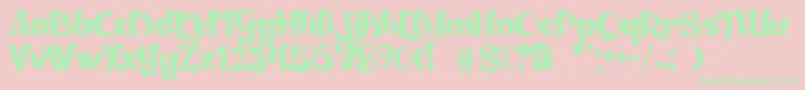 Beckasin Font – Green Fonts on Pink Background