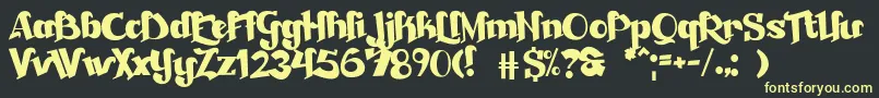 Шрифт Beckasin – жёлтые шрифты на чёрном фоне