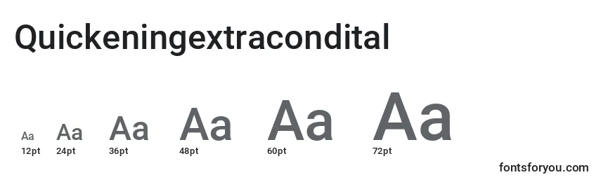 Размеры шрифта Quickeningextracondital