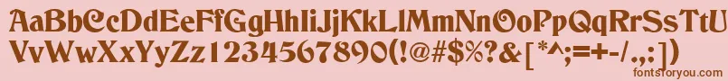 C790DecoRegular Font – Brown Fonts on Pink Background