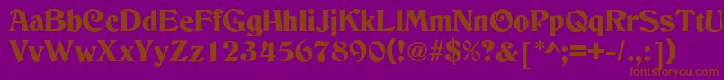 C790DecoRegular Font – Brown Fonts on Purple Background