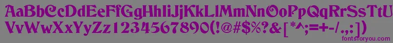 C790DecoRegular Font – Purple Fonts on Gray Background