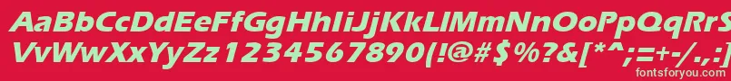 ErgoemildextraboldItalic Font – Green Fonts on Red Background