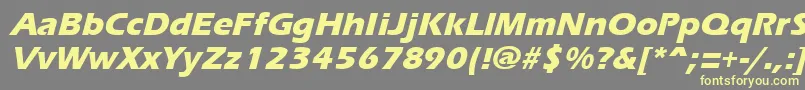 Шрифт ErgoemildextraboldItalic – жёлтые шрифты на сером фоне