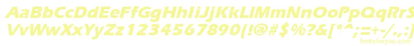 Шрифт ErgoemildextraboldItalic – жёлтые шрифты