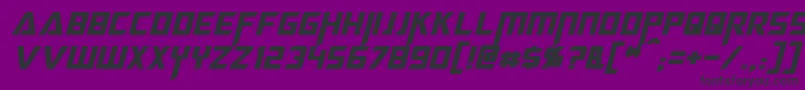 MegatronItalic Font – Black Fonts on Purple Background