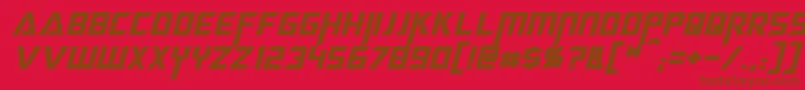 MegatronItalic Font – Brown Fonts on Red Background