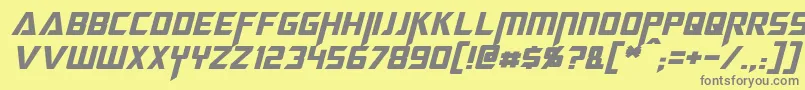 Шрифт MegatronItalic – серые шрифты на жёлтом фоне