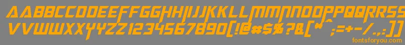 MegatronItalic Font – Orange Fonts on Gray Background