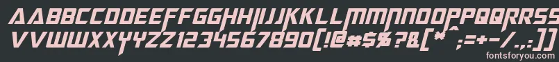 MegatronItalic Font – Pink Fonts on Black Background