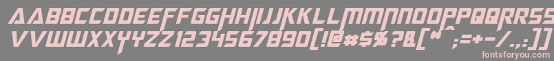 Шрифт MegatronItalic – розовые шрифты на сером фоне