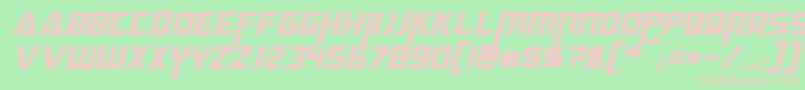 MegatronItalic Font – Pink Fonts on Green Background