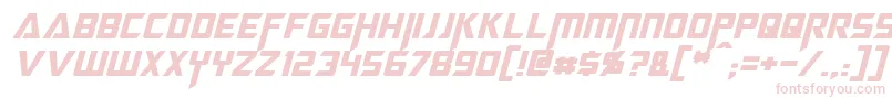MegatronItalic Font – Pink Fonts on White Background