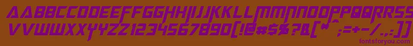 MegatronItalic Font – Purple Fonts on Brown Background