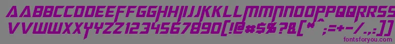 Police MegatronItalic – polices violettes sur fond gris