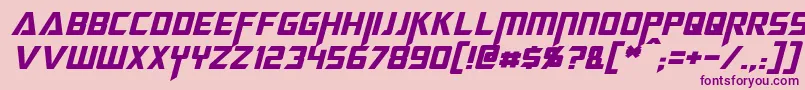 MegatronItalic Font – Purple Fonts on Pink Background