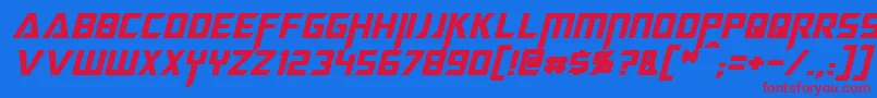 Шрифт MegatronItalic – красные шрифты на синем фоне