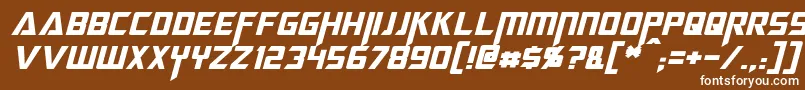 MegatronItalic Font – White Fonts on Brown Background