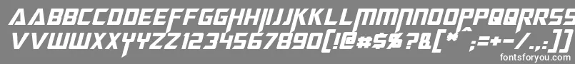 MegatronItalic Font – White Fonts on Gray Background
