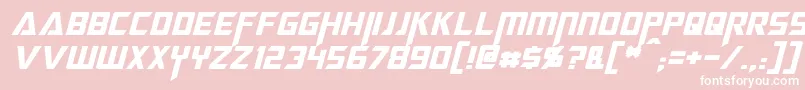 MegatronItalic Font – White Fonts on Pink Background