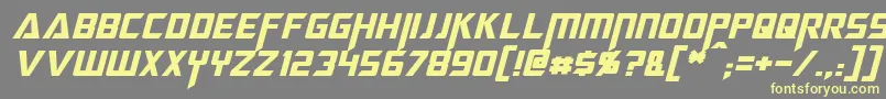 Шрифт MegatronItalic – жёлтые шрифты на сером фоне