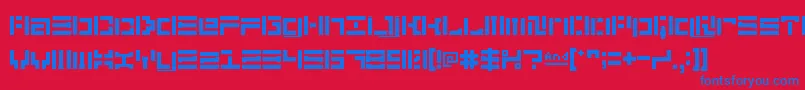 5didgitStencil Font – Blue Fonts on Red Background