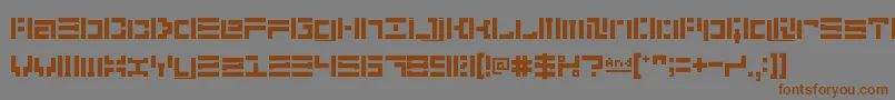 5didgitStencil Font – Brown Fonts on Gray Background