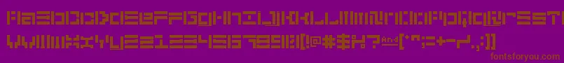 5didgitStencil Font – Brown Fonts on Purple Background