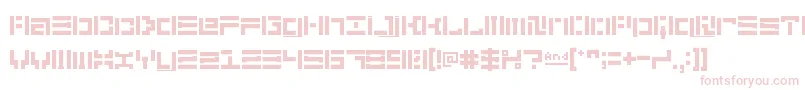 5didgitStencil-Schriftart – Rosa Schriften auf weißem Hintergrund