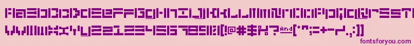 5didgitStencil Font – Purple Fonts on Pink Background