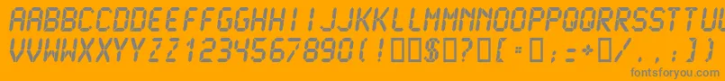 fuente Lcdmono2Ultra – Fuentes Grises Sobre Fondo Naranja