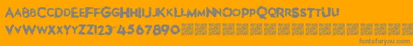 Lovebombs Font – Gray Fonts on Orange Background