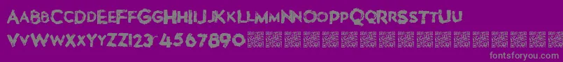 Lovebombs Font – Gray Fonts on Purple Background