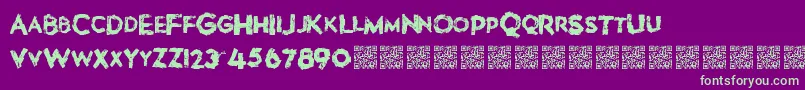 Lovebombs Font – Green Fonts on Purple Background