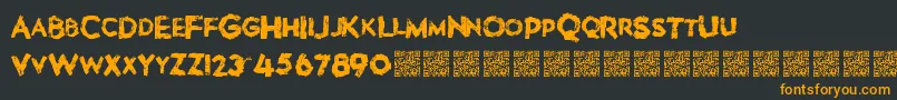 Lovebombs Font – Orange Fonts on Black Background