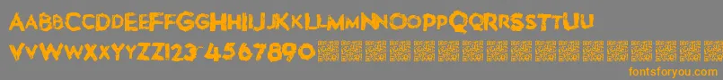 Lovebombs Font – Orange Fonts on Gray Background