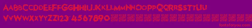 Lovebombs Font – Red Fonts on Purple Background