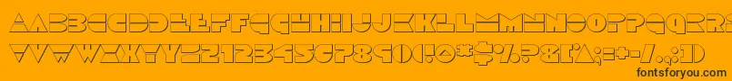 Discoduckout Font – Black Fonts on Orange Background