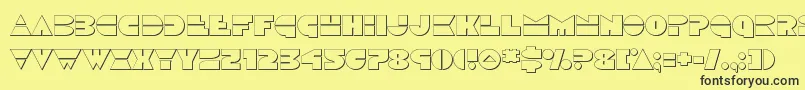 Discoduckout Font – Black Fonts on Yellow Background