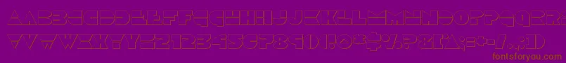Discoduckout Font – Brown Fonts on Purple Background